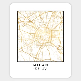 MILAN ITALY CITY STREET MAP ART Sticker